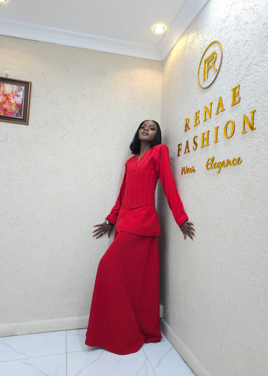 Lou Corset Wide Pants Suit