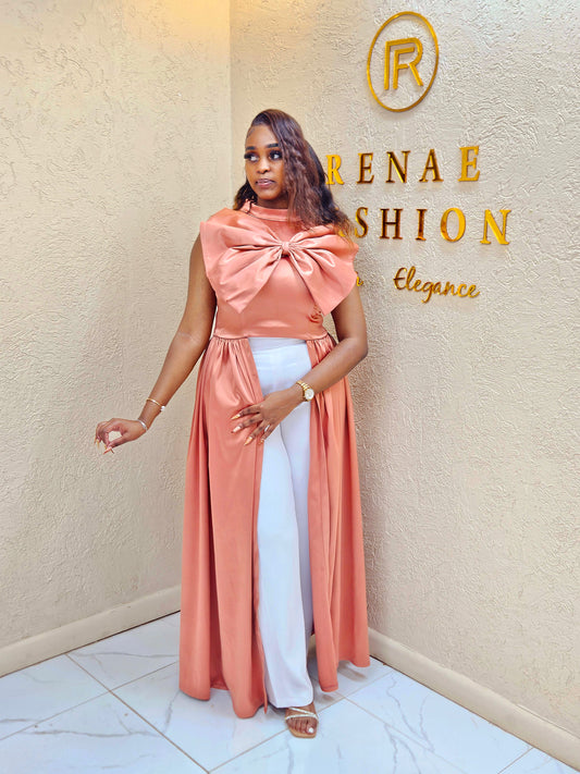 Aire Dress Top and Fitted Silk Wide Pants
